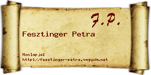 Fesztinger Petra névjegykártya