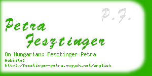 petra fesztinger business card